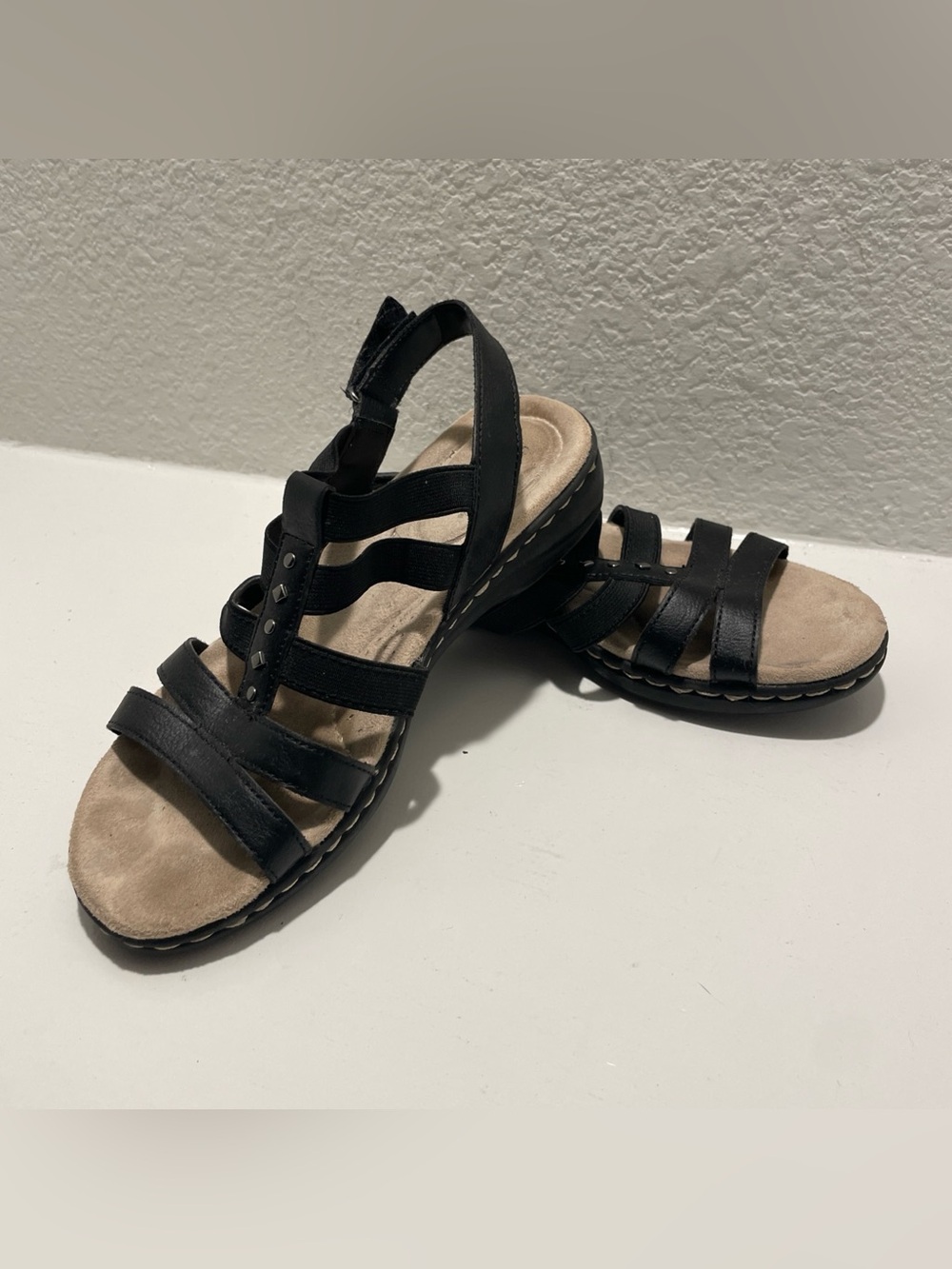 croft & barrow Black Strappy Women's Sandals